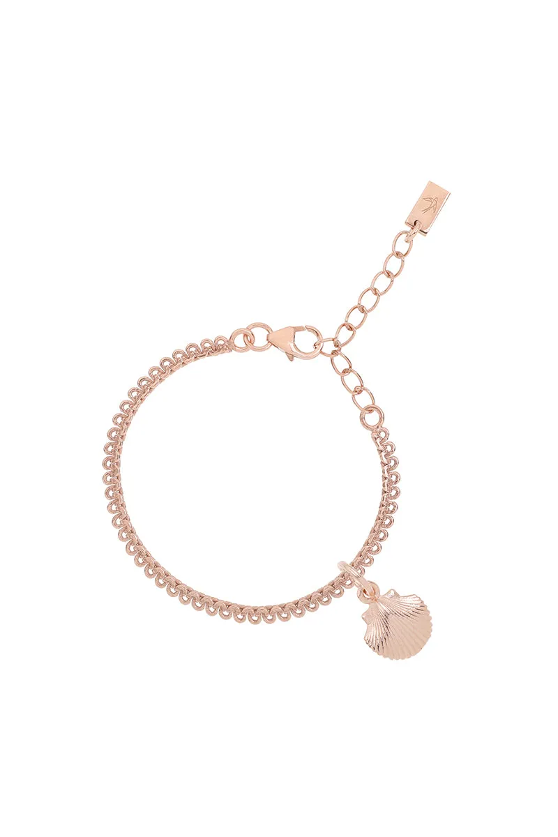 Mermaid Shell Pendant - Rose Gold