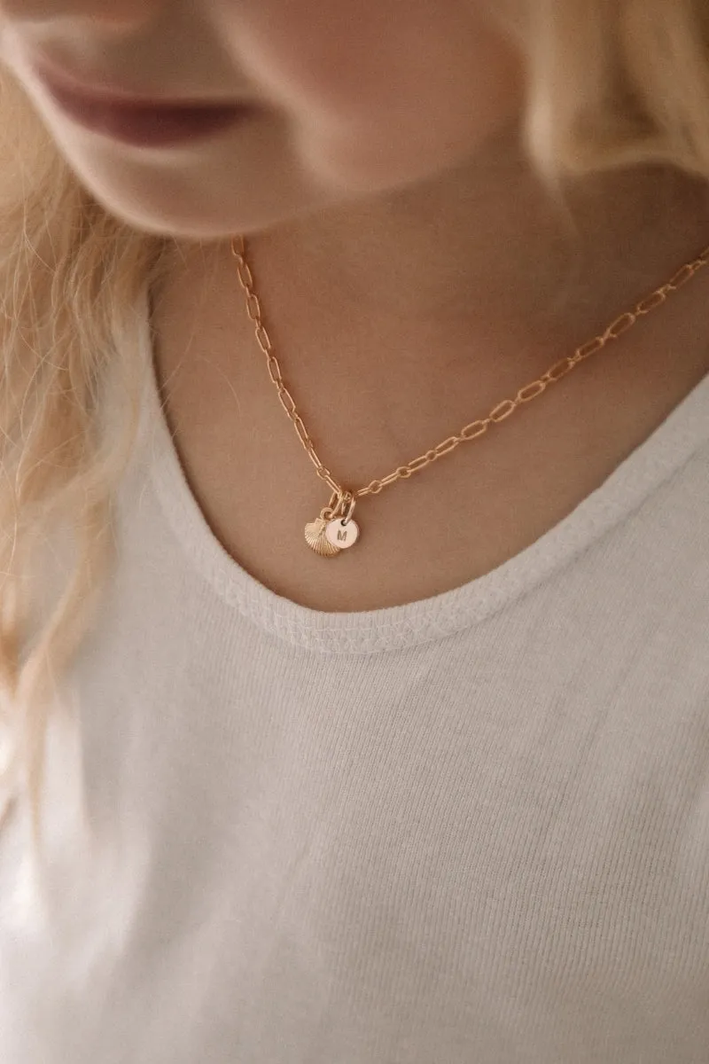 Mermaid Shell Pendant - Rose Gold