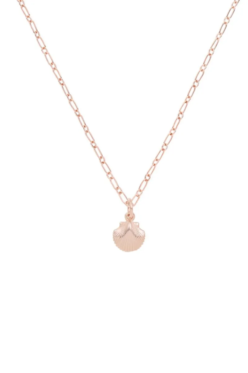Mermaid Shell Pendant - Rose Gold