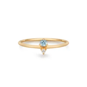 NADIA | Aquamarine and Diamond Ring