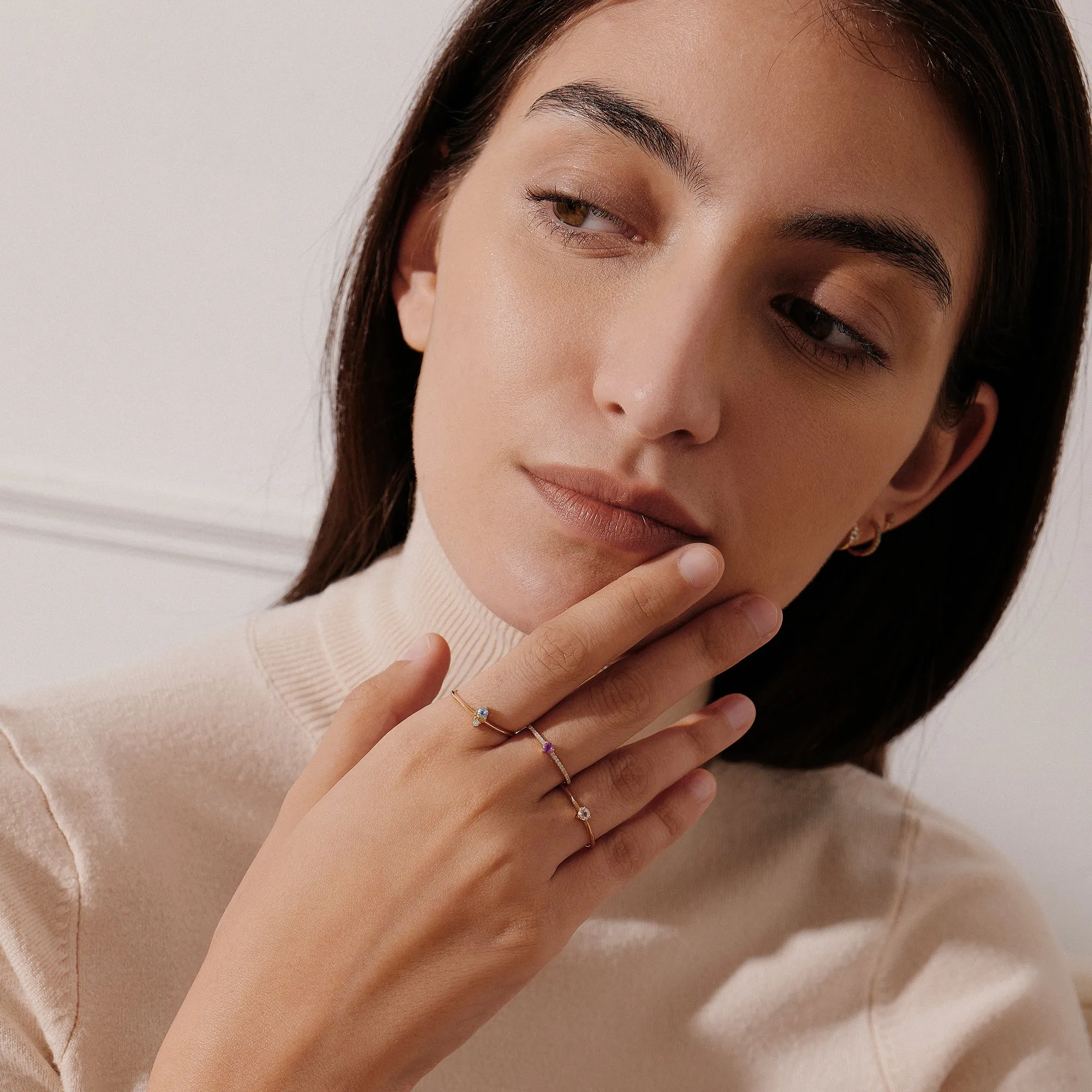 NADIA | Aquamarine and Diamond Ring