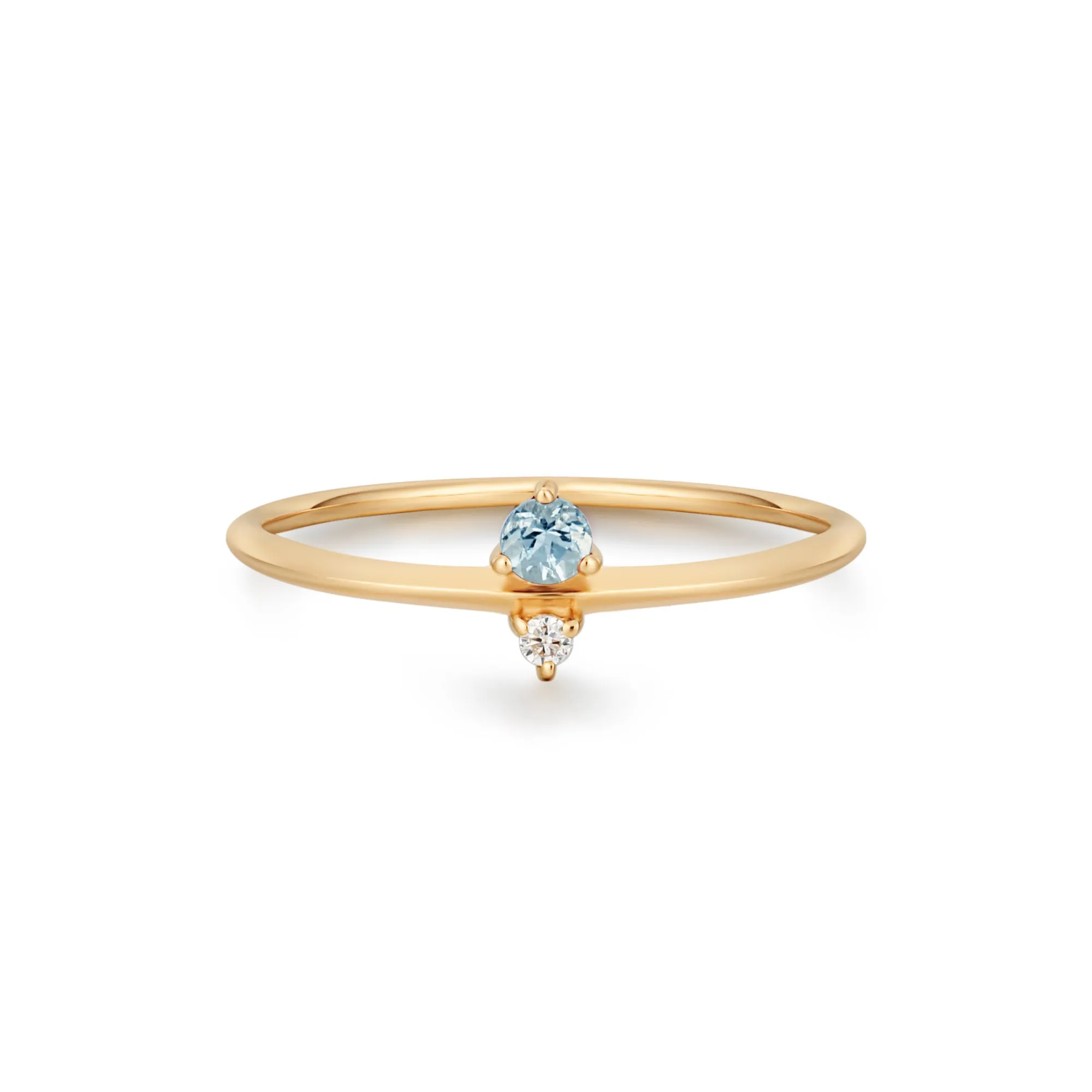 NADIA | Aquamarine and Diamond Ring