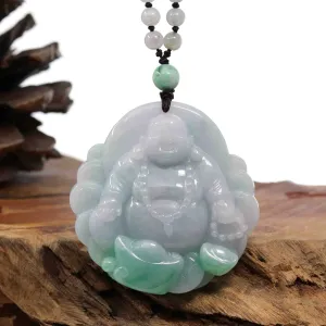 Natural Burmese Jadeite Jade Happy Buddha