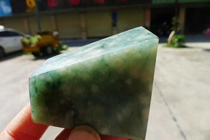 Natural Jade Rough Jadeite Raw (148g,6.1X5.4X2.7cm)