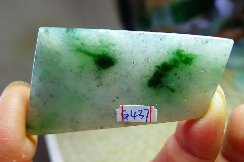 Natural Jade Rough Jadeite Raw (28g,5.7X3.8X0.45cm)