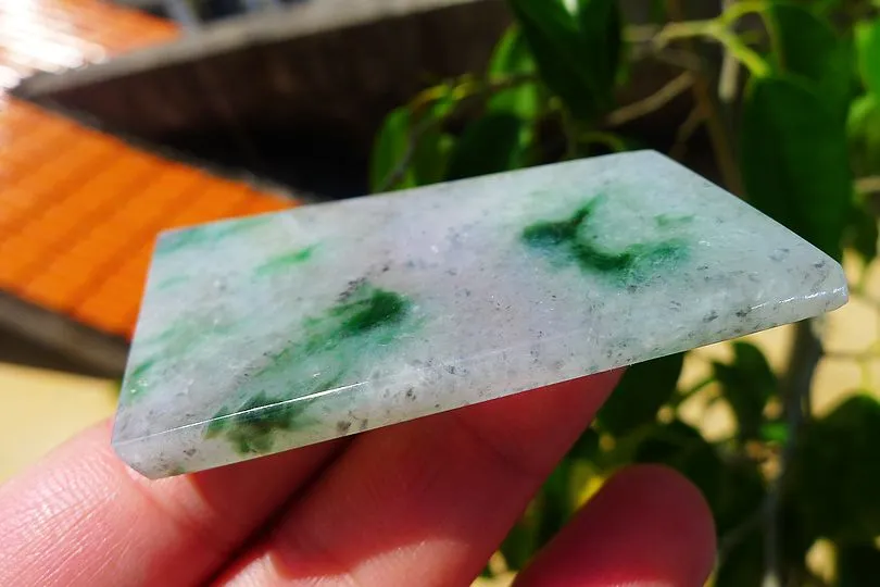 Natural Jade Rough Jadeite Raw (28g,5.7X3.8X0.45cm)
