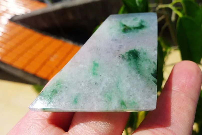 Natural Jade Rough Jadeite Raw (28g,5.7X3.8X0.45cm)