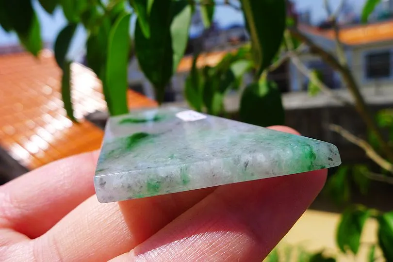 Natural Jade Rough Jadeite Raw (28g,5.7X3.8X0.45cm)