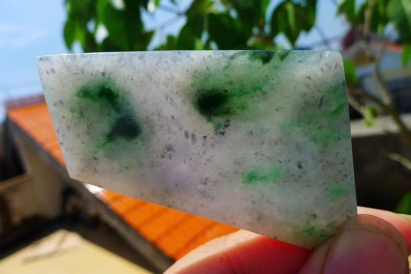 Natural Jade Rough Jadeite Raw (28g,5.7X3.8X0.45cm)