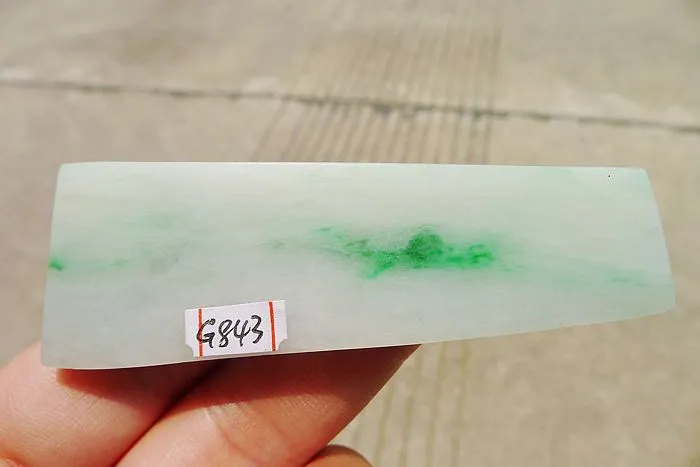 Natural Jade Rough Jadeite Raw (34g,7.7X2.5X0.65cm)
