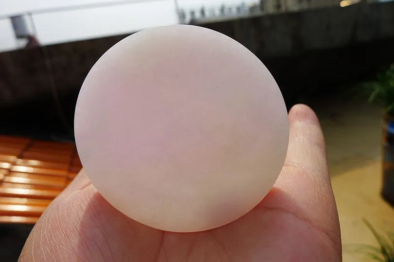 Natural Jade Rough Jadeite Raw (39g,5.4X5.4X0.5cm)