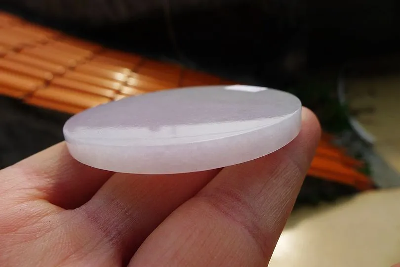 Natural Jade Rough Jadeite Raw (39g,5.4X5.4X0.5cm)