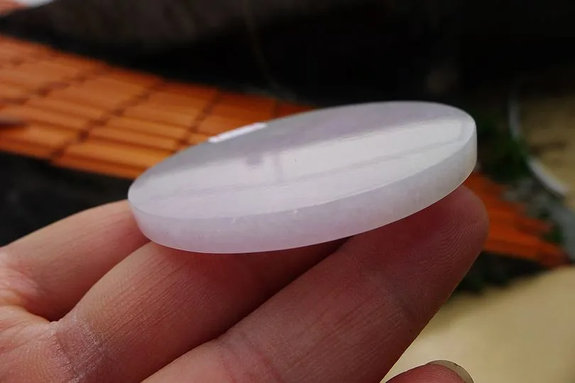 Natural Jade Rough Jadeite Raw (39g,5.4X5.4X0.5cm)