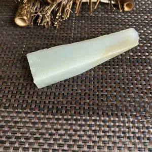 Natural Kunlun Jade Rough Nephrite Raw (111g,10.7X3X1.7cm)