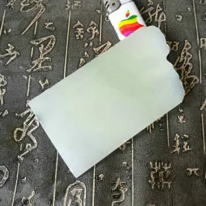 Natural Kunlun Jade Rough Nephrite Raw (136g, 10X6X0.8cm)