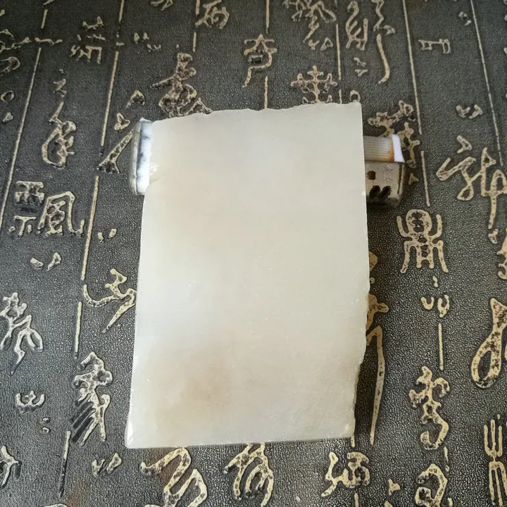 Natural Kunlun Jade Rough Nephrite Raw (147g, 9X6X0.9cm)