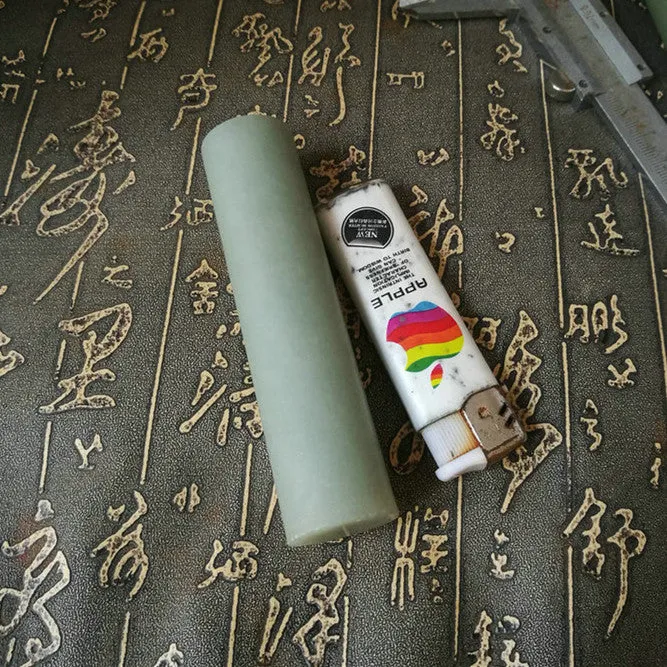 Natural Kunlun Jade Rough Nephrite Raw (161g, 10.5X2.6X2.6cm)
