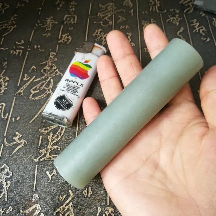 Natural Kunlun Jade Rough Nephrite Raw (161g, 10.5X2.6X2.6cm)
