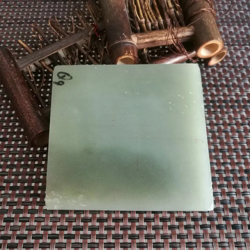 Natural Kunlun Jade Rough Nephrite Raw (208g,8.3X8X1.1cm)