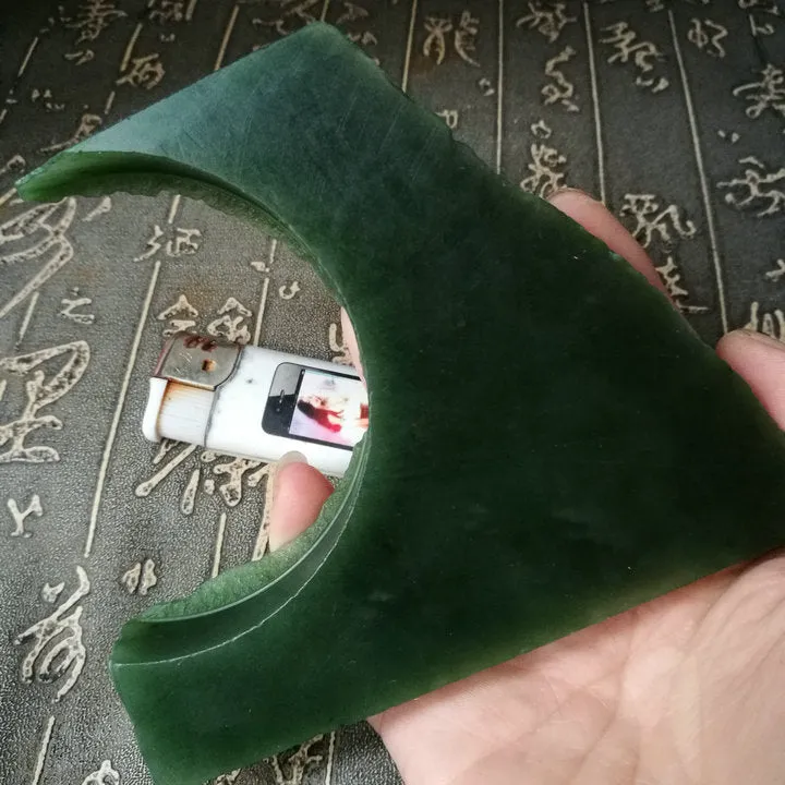 Natural Kunlun Jade Rough Nephrite Raw (276g, 11X9X2cm)