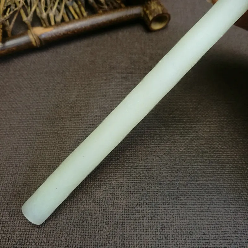 Natural Kunlun Jade Rough Nephrite Raw (35g,12.8X1.1cm)