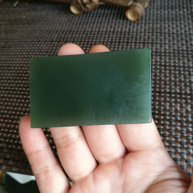 Natural Kunlun Jade Rough Nephrite Raw (39g, 6X3.6x0.6cm)