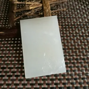 Natural Kunlun Jade Rough Nephrite Raw (45g, 6X4X0.6cm)