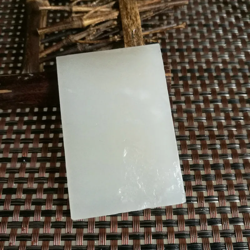 Natural Kunlun Jade Rough Nephrite Raw (45g, 6X4X0.6cm)