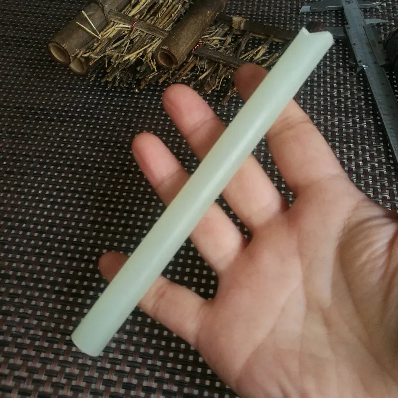 Natural Kunlun Jade Rough Nephrite Raw (52g, 14X1.2cm)