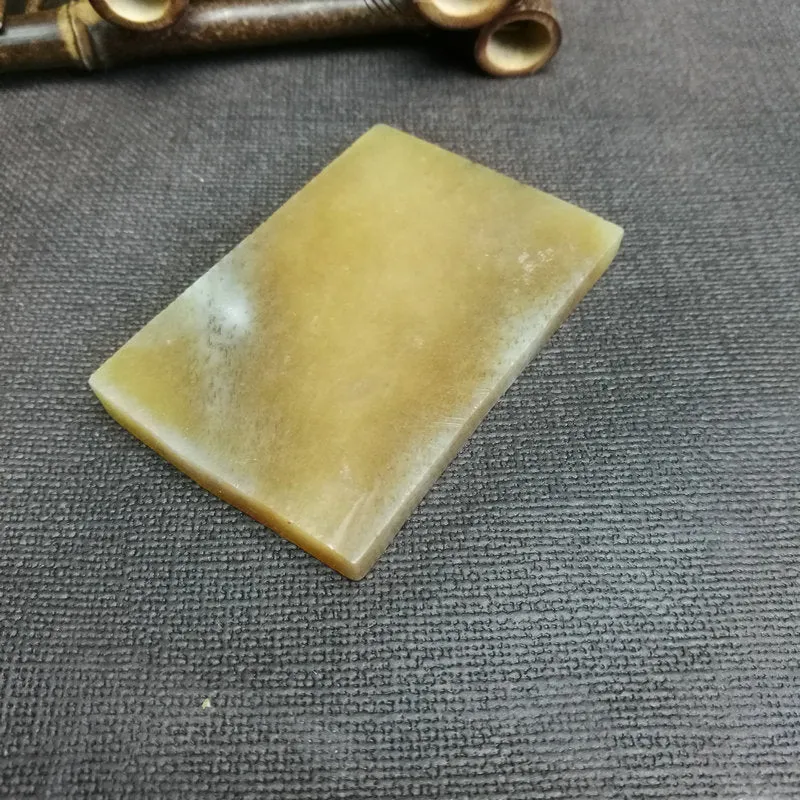 Natural Kunlun Jade Rough Nephrite Raw (61g,6.7X4.3X0.7cm)