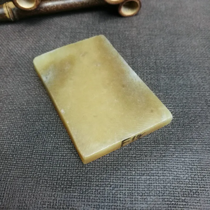 Natural Kunlun Jade Rough Nephrite Raw (61g,6.7X4.3X0.7cm)