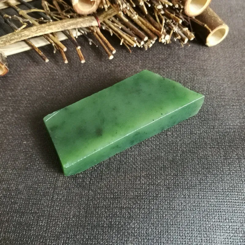 Natural Kunlun Jade Rough Nephrite Raw (73g,7X2.8X1.2cm)