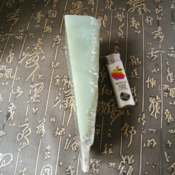 Natural Kunlun Jade Rough Nephrite Raw (876g, 14X8X3.5cm)