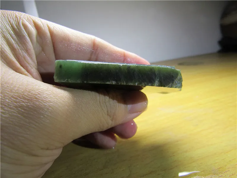 Natural Siberian Jade Rough Russia nephrite Raw (61.25g, 60X39X10mm)