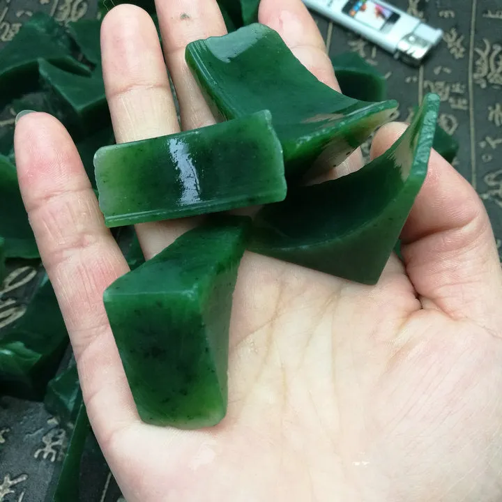 Natural Siberian Jade Russia nephrite Jade Rough Remains