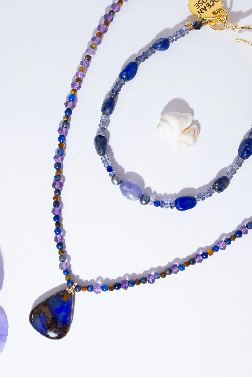 Necklace Gemstone Midnight Earth Opal
