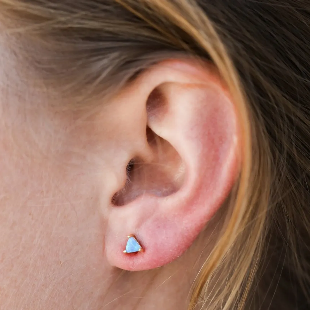 Opal Mini Energy Gemstone Studs