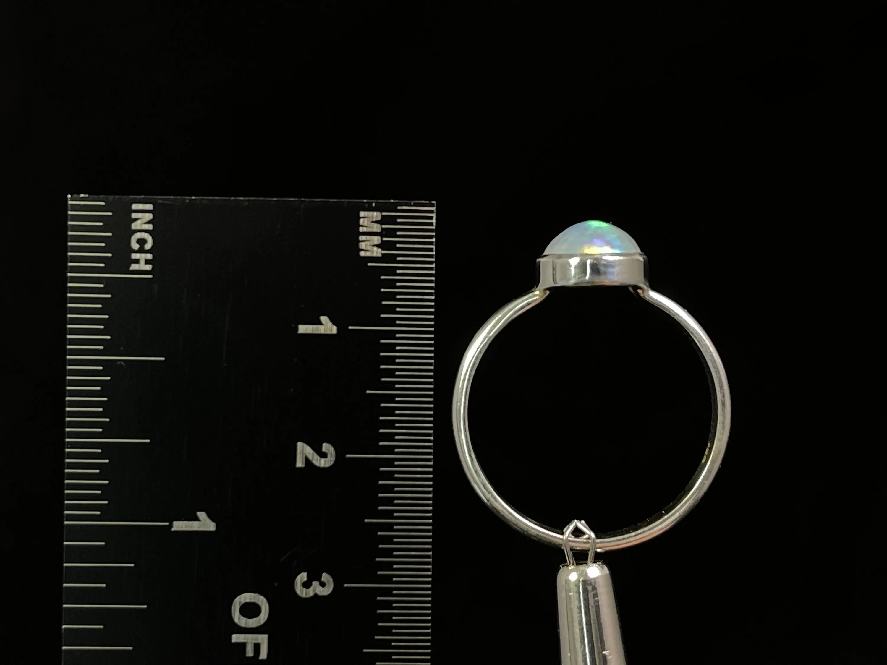 OPAL RING - Sterling Silver, Size 9.5 - Dainty Opal Ring, Opal Jewelry, Welo Opal, 49253