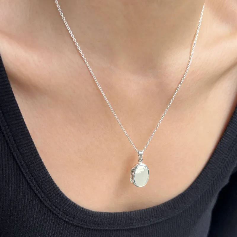 Oval Locket, Silver