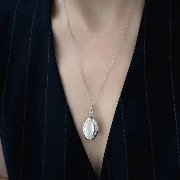 Oval "Isabella" Locket Necklace