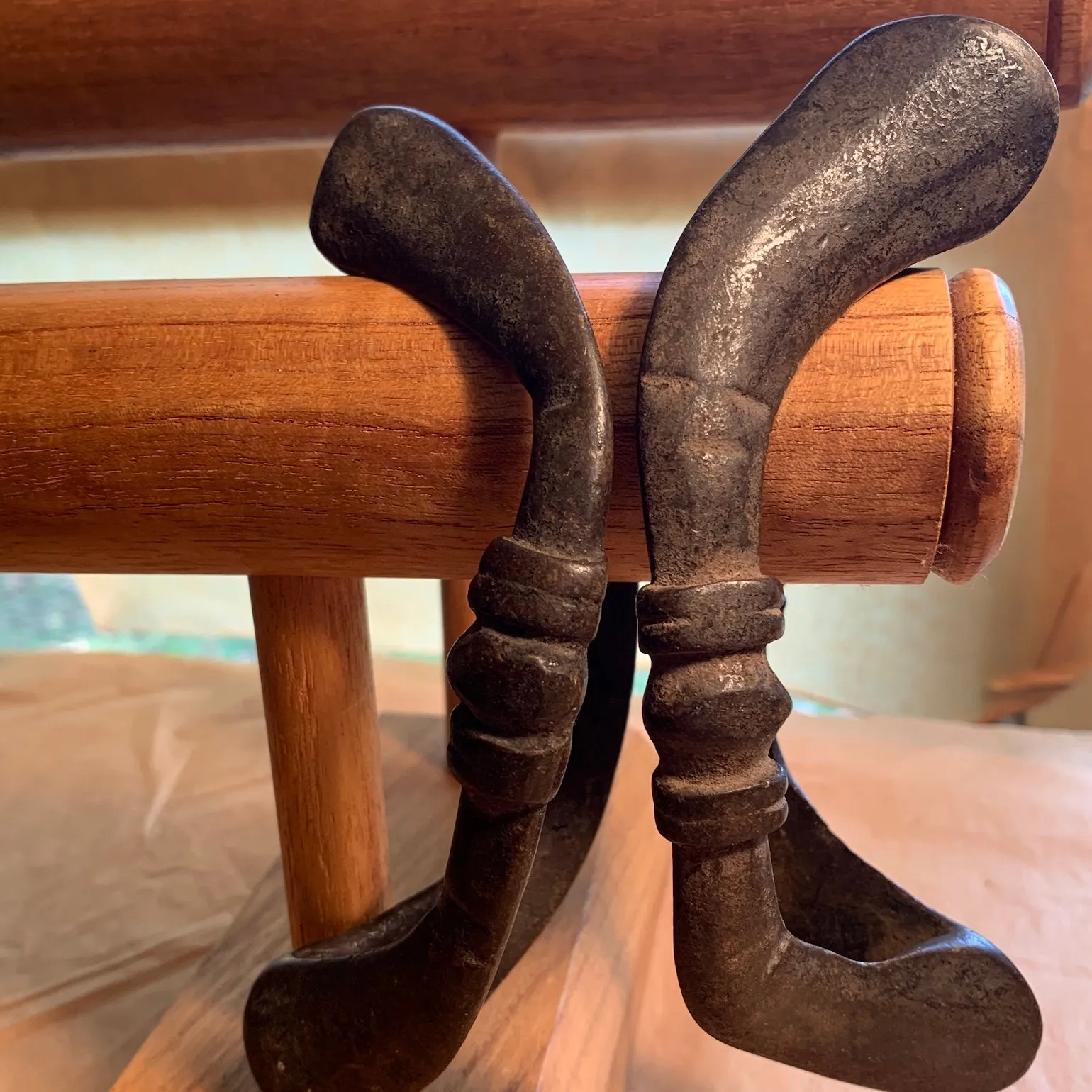 Pair of Antique Bronze Anklets, Dogon