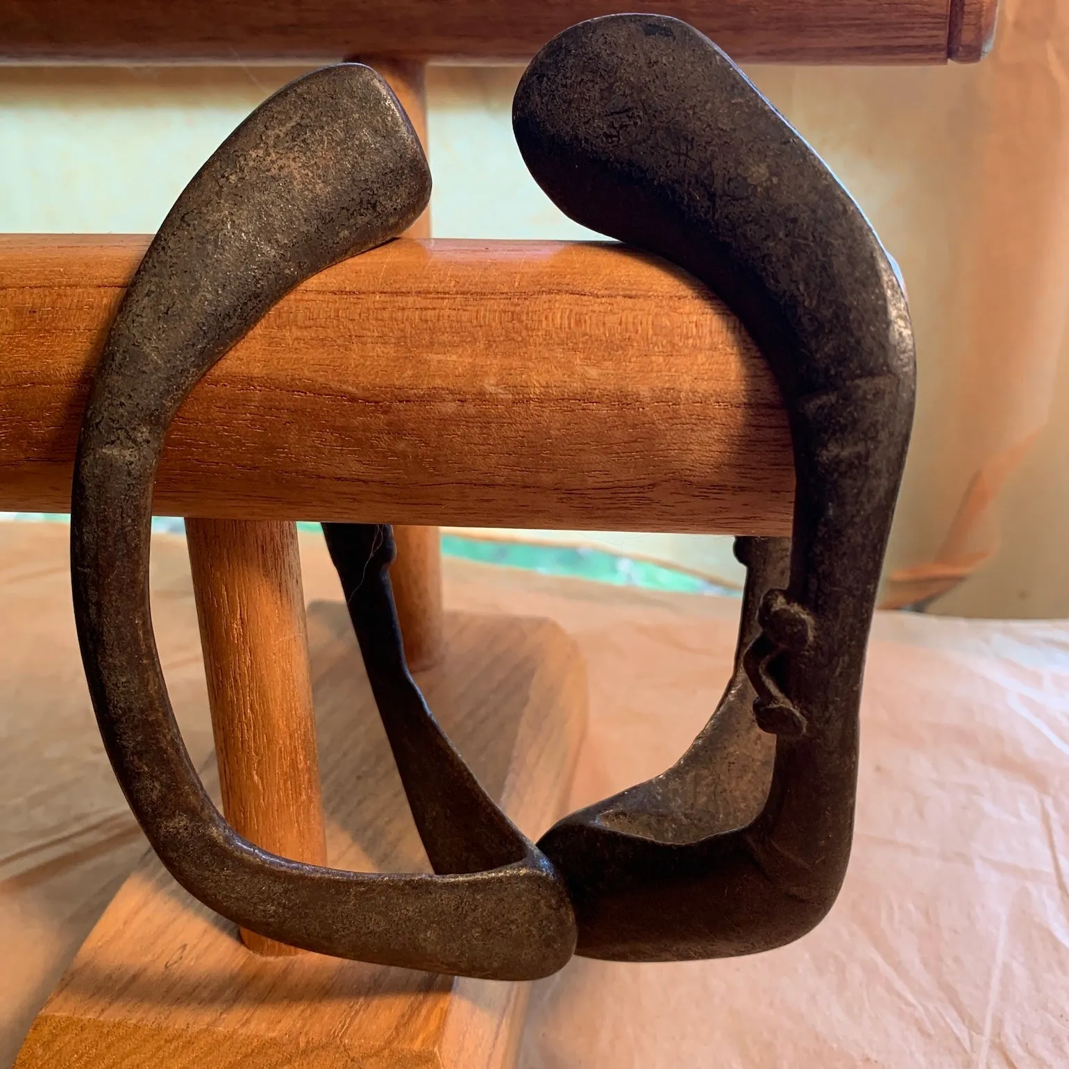 Pair of Antique Bronze Anklets, Dogon