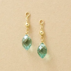 [Palette] 10K Green Quartz Charms (Yellow Gold)