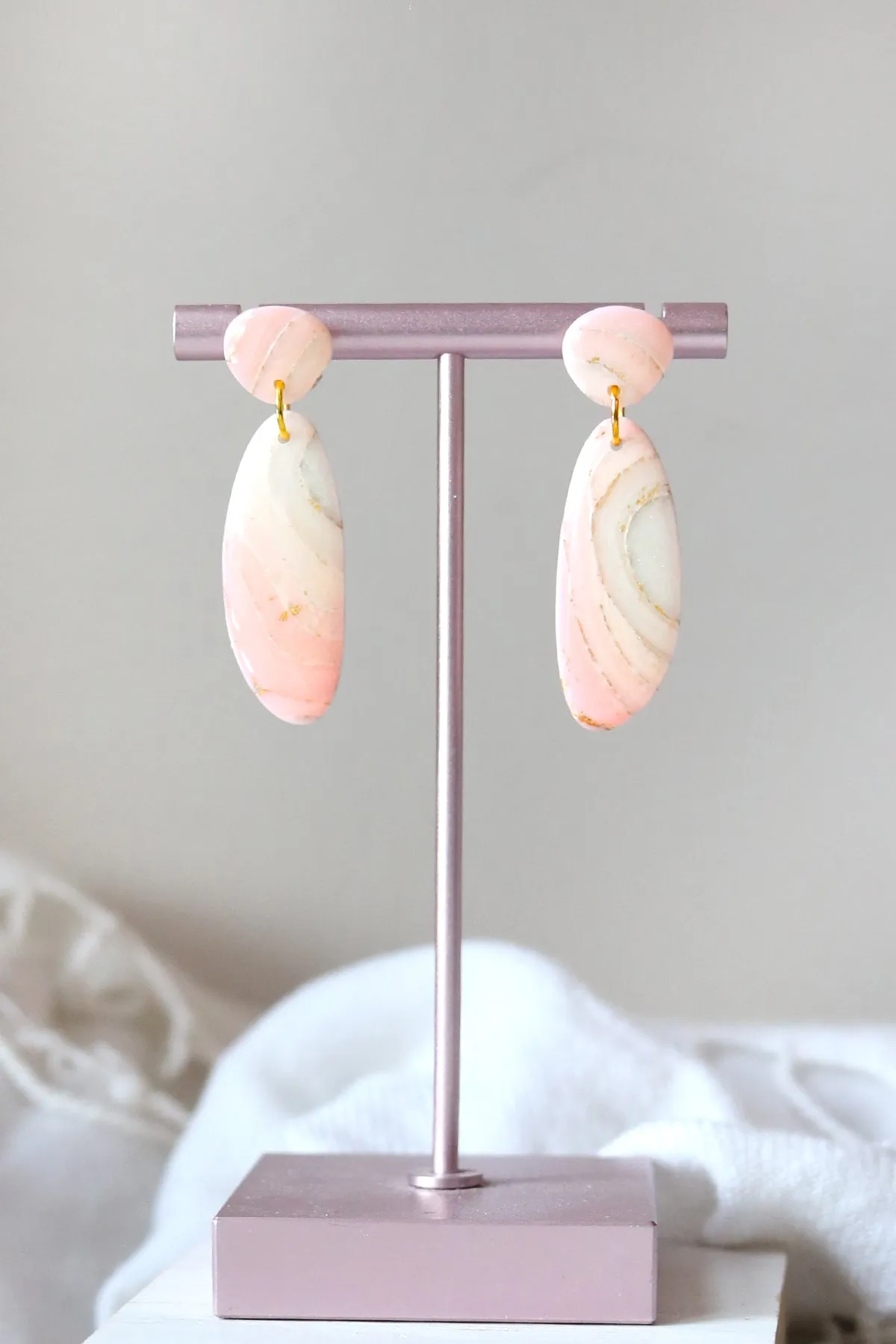 Peach Slice Earrings