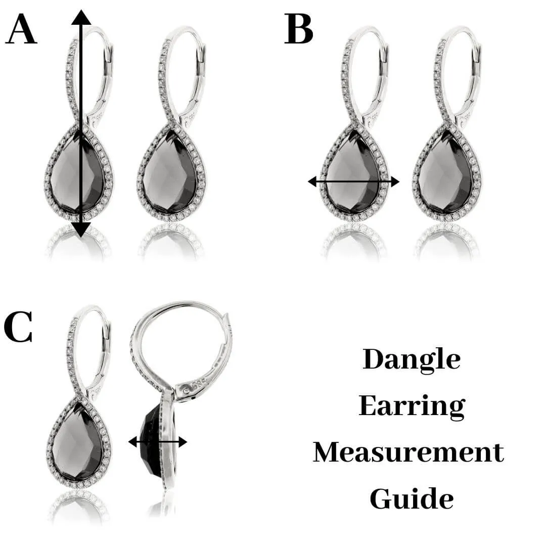 Pear Shaped Aquamarine and Diamond Drop Earrings