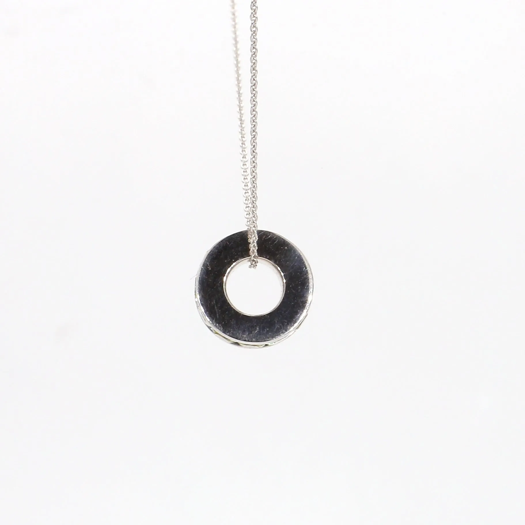 Peridot & Diamond Donut Necklace