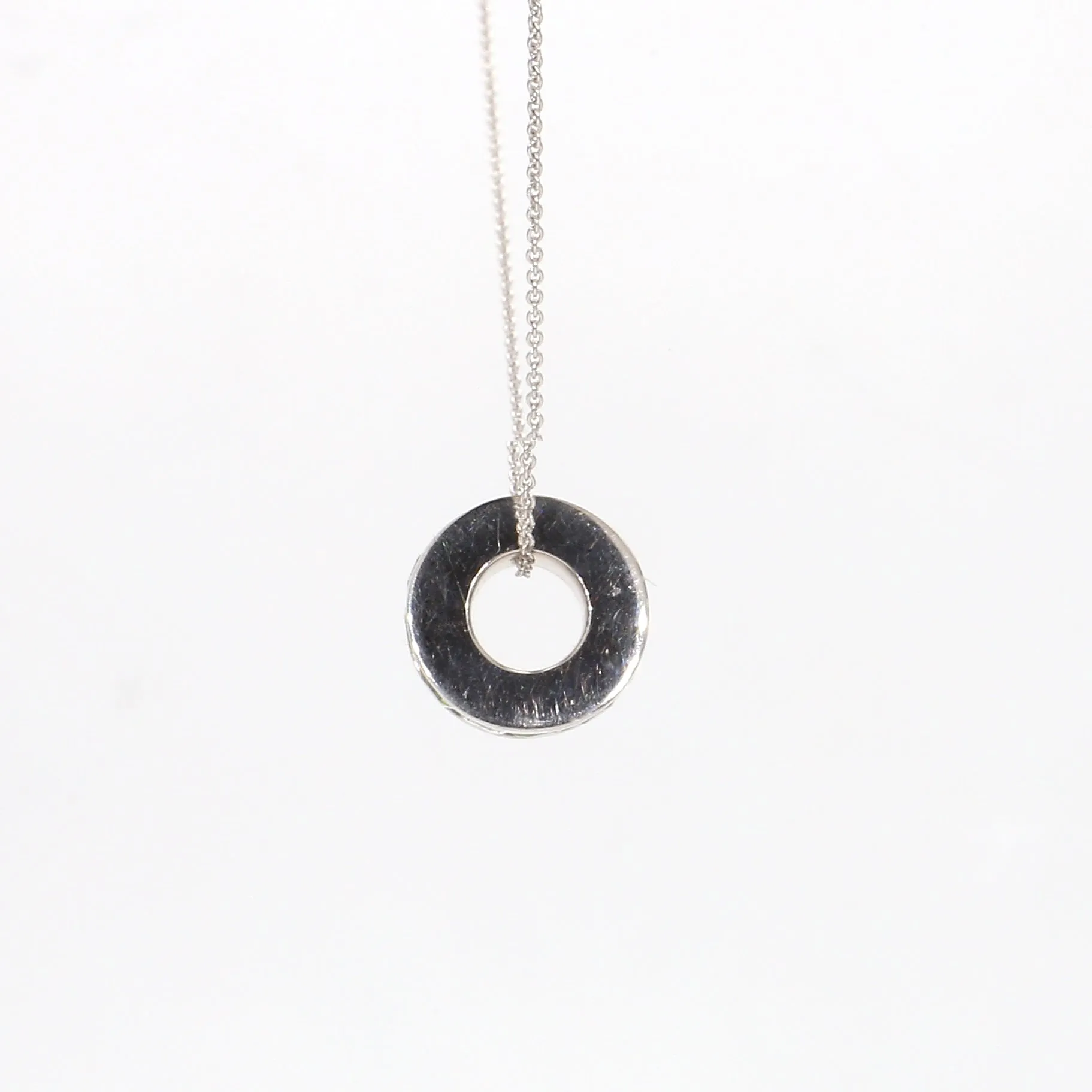 Peridot & Diamond Donut Necklace