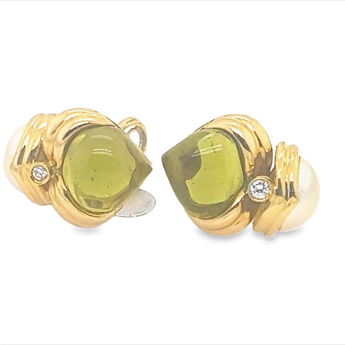 Peridot & Pearl Earrings