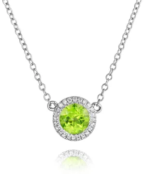 Peridot and Diamond Necklace