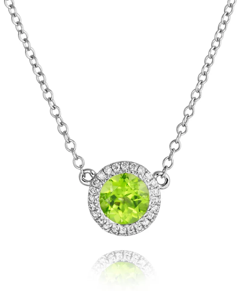Peridot and Diamond Necklace